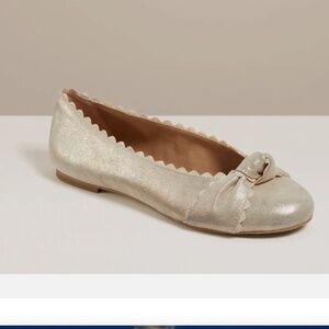 Ladies Ballet Flats w/Leather Uppers by Jack Rogers USA Sz 8.5M Holly Flat GOLD